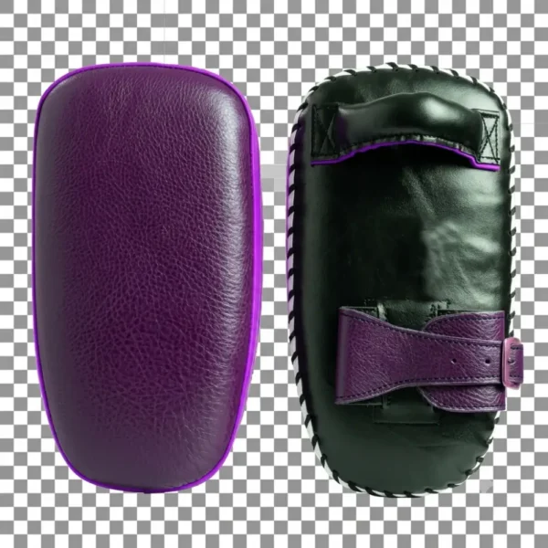 Premium Curved Muay Thai Kick Pads (Purple/Black Edition)